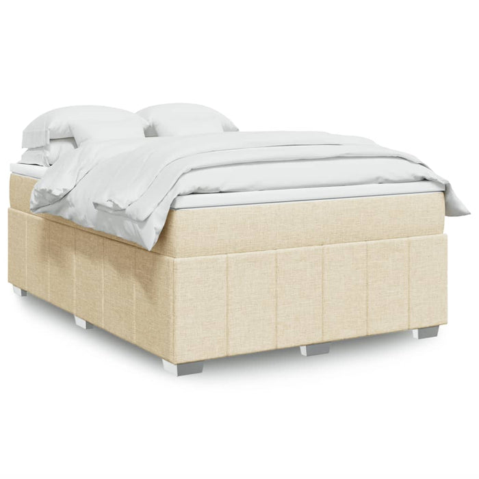 Pat continental cu saltea, crem, 140x200 cm, material textil - WALTI WALTI