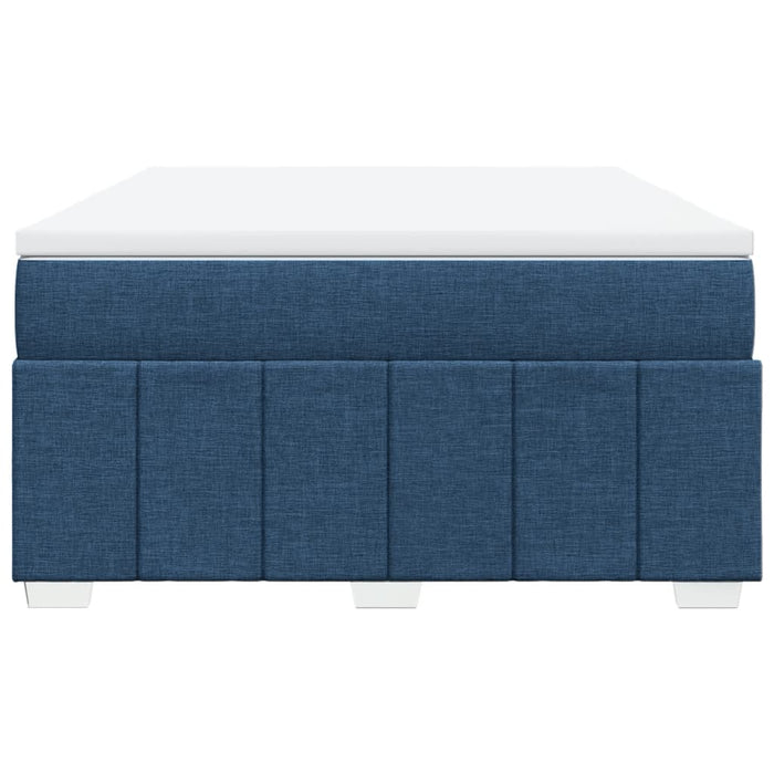 Pat continental cu saltea, albastru, 140x200cm, material textil - WALTI WALTI