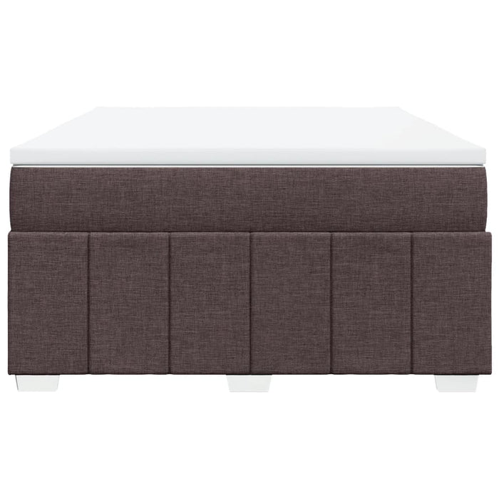 Pat box spring cu saltea, maro închis, 160x200 cm, textil - WALTI WALTI