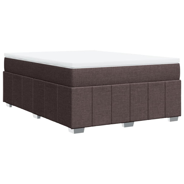 Pat box spring cu saltea, maro închis, 160x200 cm, textil - WALTI WALTI