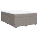 Pat box spring cu saltea, gri taupe, 160x200 cm material textil - WALTI WALTI