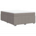 Pat box spring cu saltea, gri taupe, 160x200 cm material textil - WALTI WALTI