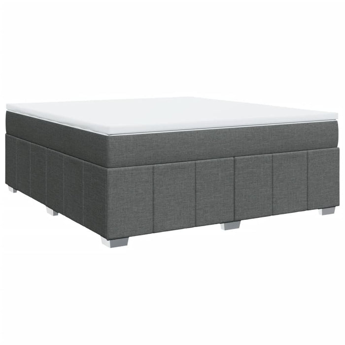 Pat box spring cu saltea, gri închis, 180x200 cm, textil - WALTI WALTI