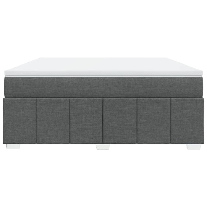 Pat box spring cu saltea, gri închis, 180x200 cm, textil - WALTI WALTI