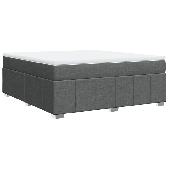 Pat box spring cu saltea, gri închis, 180x200 cm, textil - WALTI WALTI