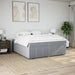 Pat box spring cu saltea, gri închis, 200x200 cm, textil - WALTI WALTI