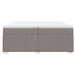 Pat box spring cu saltea, gri taupe, 200x200 cm, textil - WALTI WALTI