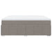 Pat box spring cu saltea, gri taupe, 200x200 cm, textil - WALTI WALTI