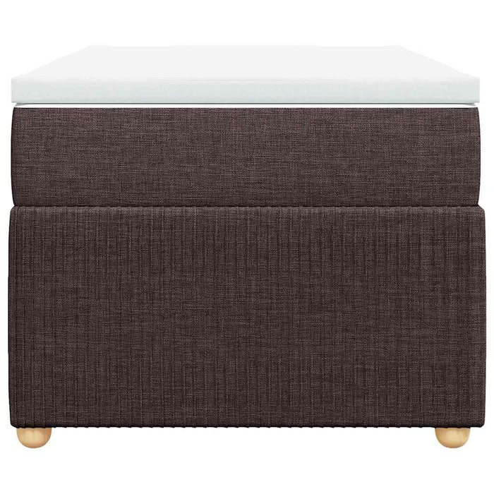 Pat box spring cu saltea, maro închis, 80x200 cm, textil WALTI