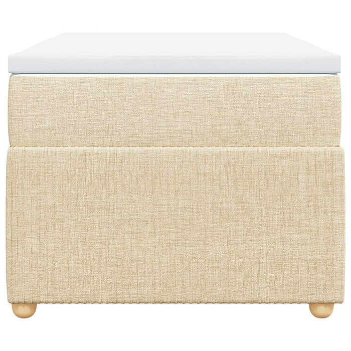 Pat box spring cu saltea, crem, 80x200 cm, textil - WALTI WALTI