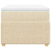 Pat box spring cu saltea, crem, 80x200 cm, textil - WALTI WALTI