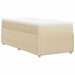 Pat box spring cu saltea, crem, 80x200 cm, textil - WALTI WALTI