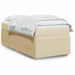 Pat box spring cu saltea, crem, 80x200 cm, textil - WALTI WALTI