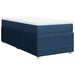 Pat box spring cu saltea, albastru, 80x200 cm, textil - WALTI WALTI