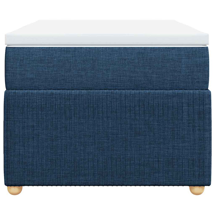 Pat box spring cu saltea, albastru, 80x200 cm, textil - WALTI WALTI