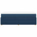 Pat box spring cu saltea, albastru, 80x200 cm, textil - WALTI WALTI