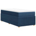 Pat box spring cu saltea, albastru, 80x200 cm, textil - WALTI WALTI