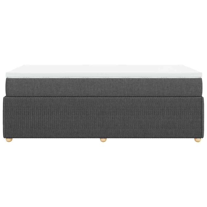 Pat box spring cu saltea, gri închis, 90x190 cm, textil - WALTI WALTI