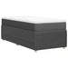 Pat box spring cu saltea, gri închis, 90x190 cm, textil - WALTI WALTI