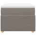 Pat box spring cu saltea, gri taupe, 90x190 cm, textil - WALTI WALTI