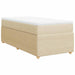 Pat box spring cu saltea, crem, 90x190 cm, textil - WALTI WALTI