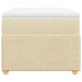 Pat box spring cu saltea, crem, 90x190 cm, textil - WALTI WALTI