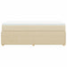 Pat box spring cu saltea, crem, 90x190 cm, textil - WALTI WALTI