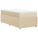 Pat box spring cu saltea, crem, 90x190 cm, textil - WALTI WALTI