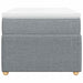 Pat box spring cu saltea, gri deschis, 90x200 cm, textil - WALTI WALTI