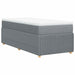 Pat box spring cu saltea, gri deschis, 90x200 cm, textil - WALTI WALTI