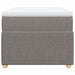 Pat box spring cu saltea, gri taupe, 100x200 cm, textil - WALTI WALTI