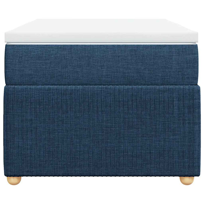 Pat box spring cu saltea, albastru, 100x200 cm, textil - WALTI WALTI