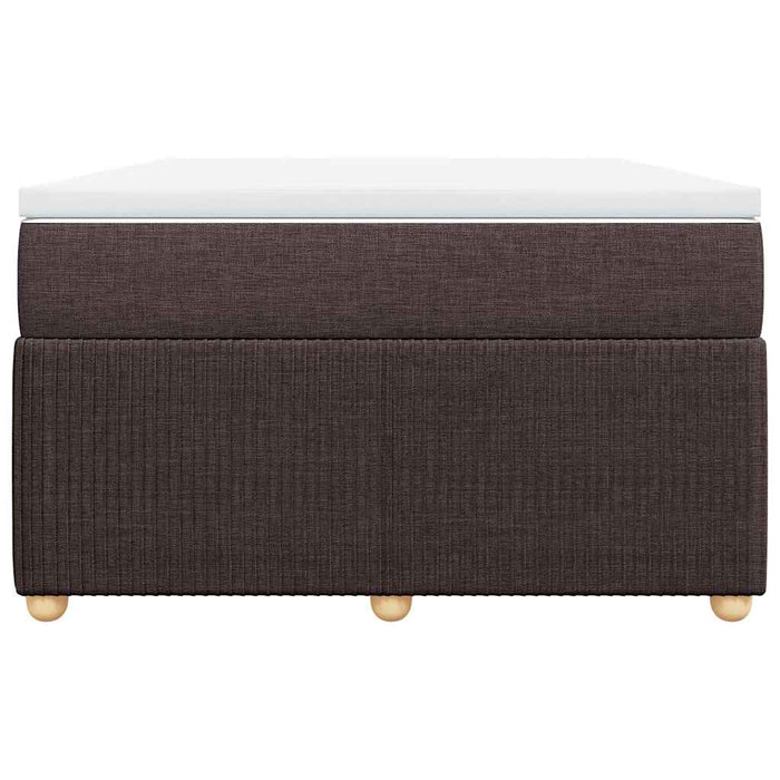 Pat box spring cu saltea, maro închis, 120x190 cm, textil WALTI
