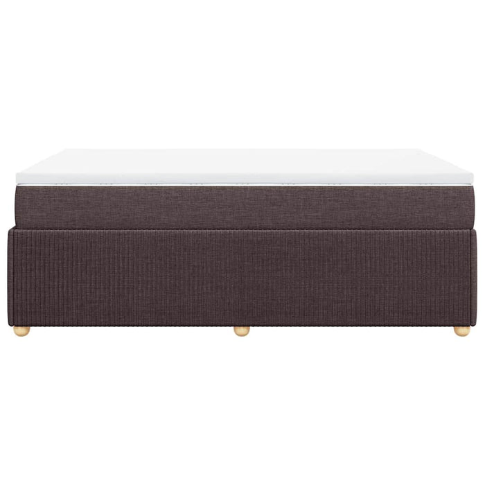 Pat box spring cu saltea, maro închis, 120x190 cm, textil WALTI