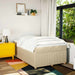 Pat box spring cu saltea, crem, 120x200 cm, textil - WALTI WALTI