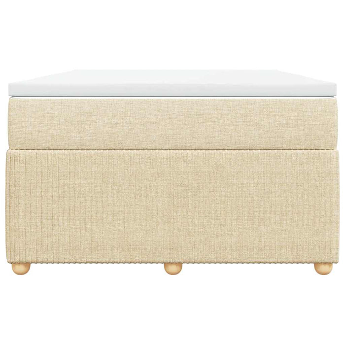Pat box spring cu saltea, crem, 120x200 cm, textil - WALTI WALTI