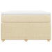 Pat box spring cu saltea, crem, 120x200 cm, textil - WALTI WALTI