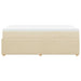 Pat box spring cu saltea, crem, 120x200 cm, textil - WALTI WALTI