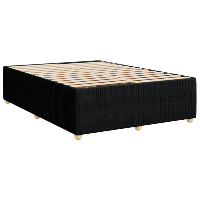 Pat box spring cu saltea, negru, 140x190 cm, textil - WALTI WALTI