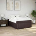 Pat box spring cu saltea, maro închis, 140x200 cm, textil - WALTI WALTI