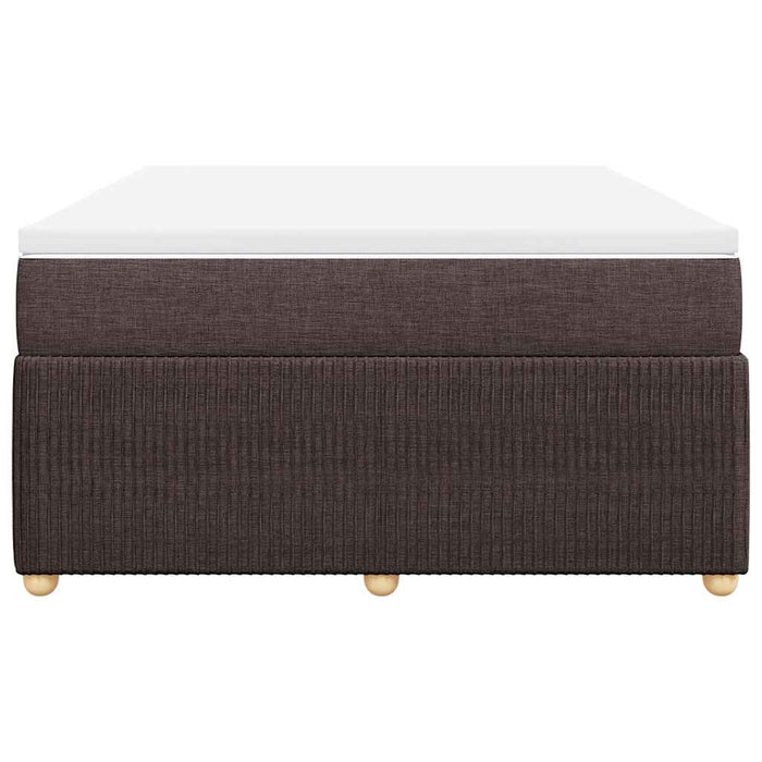 Pat box spring cu saltea, maro închis, 140x200 cm, textil - WALTI WALTI