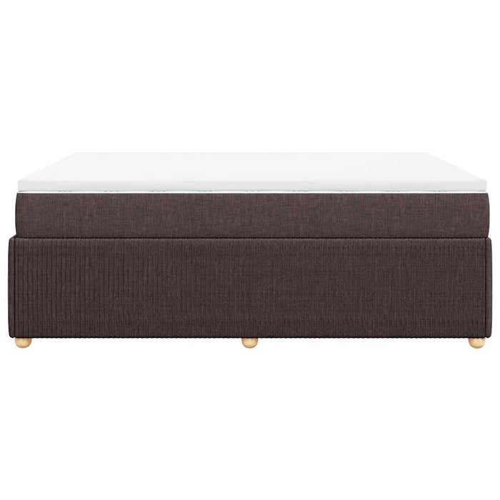 Pat box spring cu saltea, maro închis, 140x200 cm, textil - WALTI WALTI