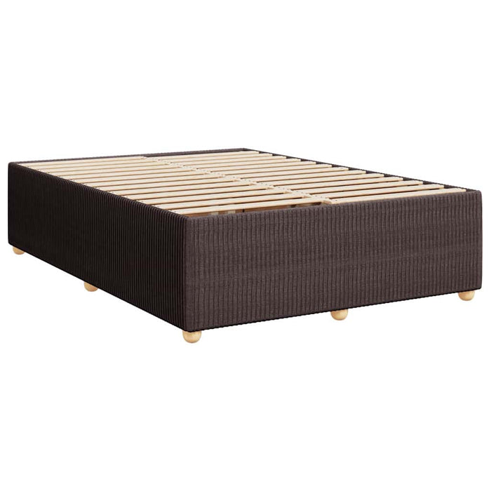 Pat box spring cu saltea, maro închis, 140x200 cm, textil - WALTI WALTI