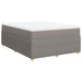 Pat box spring cu saltea, gri taupe, 140x200 cm, textil - WALTI WALTI