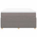 Pat box spring cu saltea, gri taupe, 140x200 cm, textil - WALTI WALTI