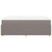 Pat box spring cu saltea, gri taupe, 140x200 cm, textil - WALTI WALTI