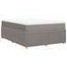 Pat box spring cu saltea, gri taupe, 140x200 cm, textil - WALTI WALTI