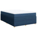 Pat box spring cu saltea, albastru, 140x200 cm, textil - WALTI WALTI