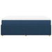 Pat box spring cu saltea, albastru, 140x200 cm, textil - WALTI WALTI