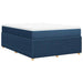 Pat box spring cu saltea, albastru, 140x200 cm, textil - WALTI WALTI